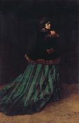 Claude Monet Camille or The Woman with a Green Dress oil painting reproduction